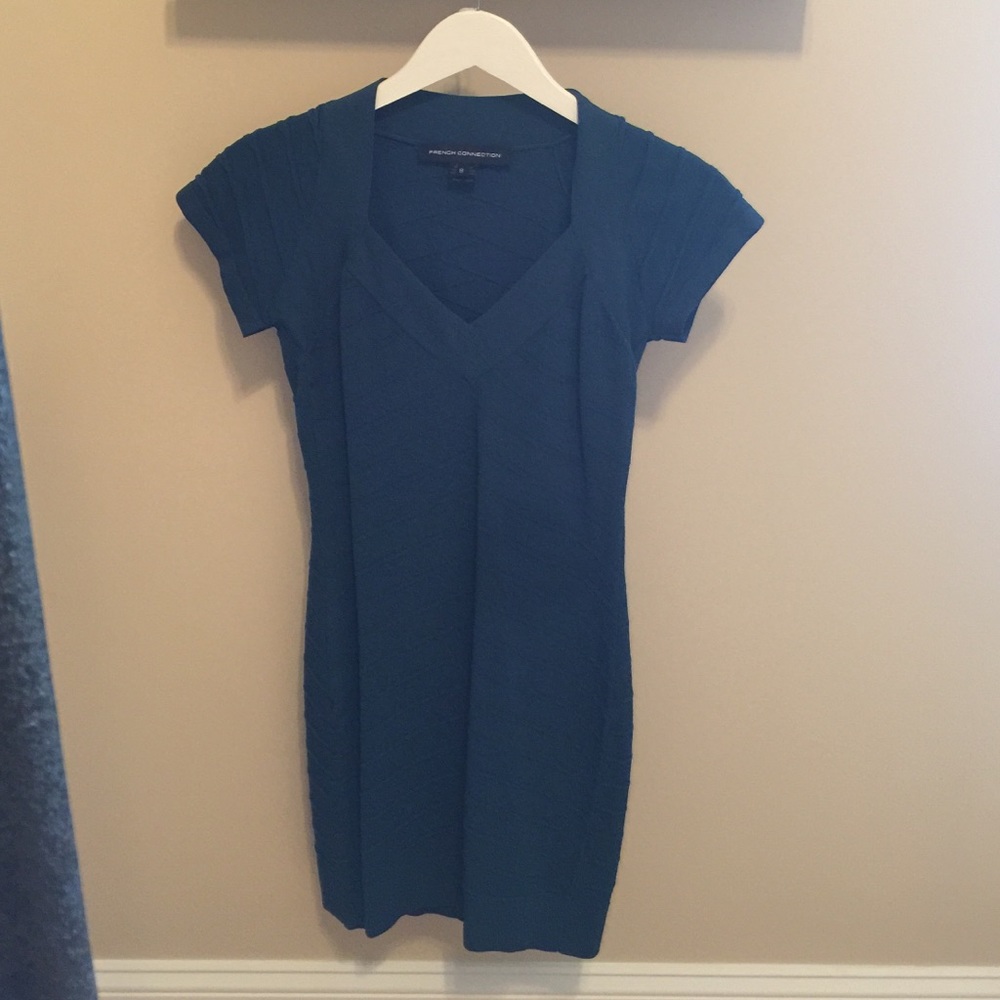 French connection bandage dress 8 teal